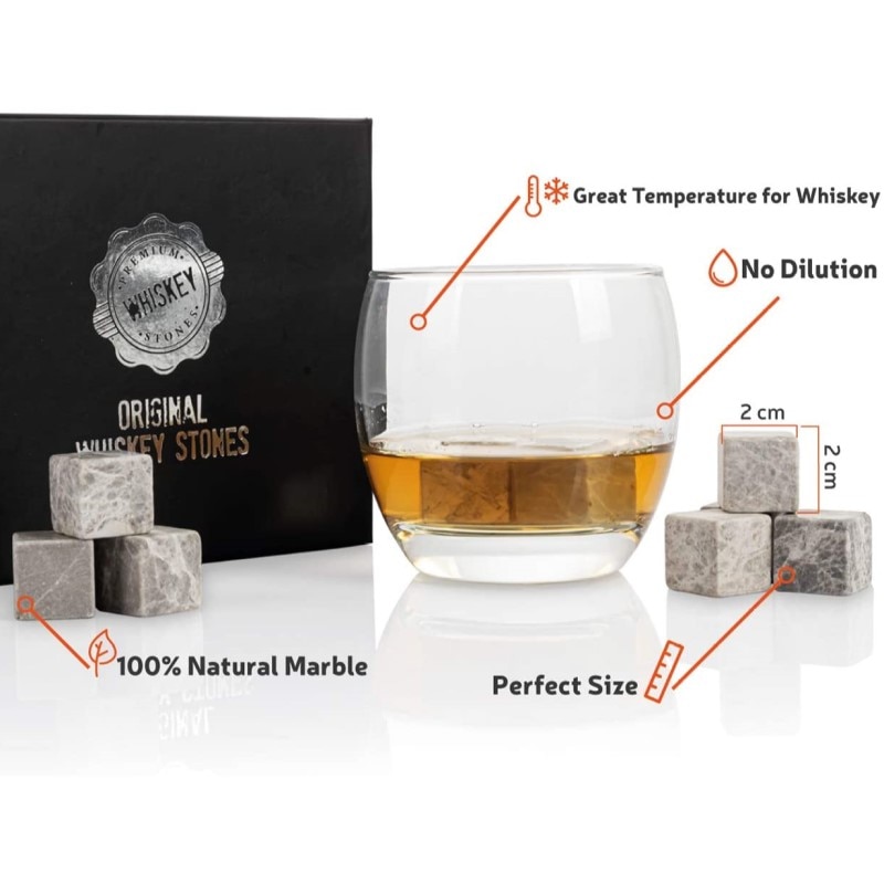 12 st whisky stenar kyla stenar granit isbit svalare kuber för whisky scotch på klipporna med ett förvaringshölje av