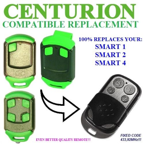Centurion Classic 1,2,3 SMART, SMART 2,Universal remote control/transmitter garage door replacement clone duplicator 433.92MHz