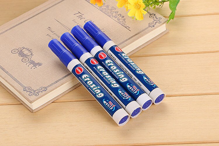 3 Pcs Leuke Kawaii Gekleurde Whiteboard Pen Veiligheid Uitwisbare Markers Voor Tekening Kids Koreaanse Briefpapier Kantoor Schoolbenodigdheden: blue