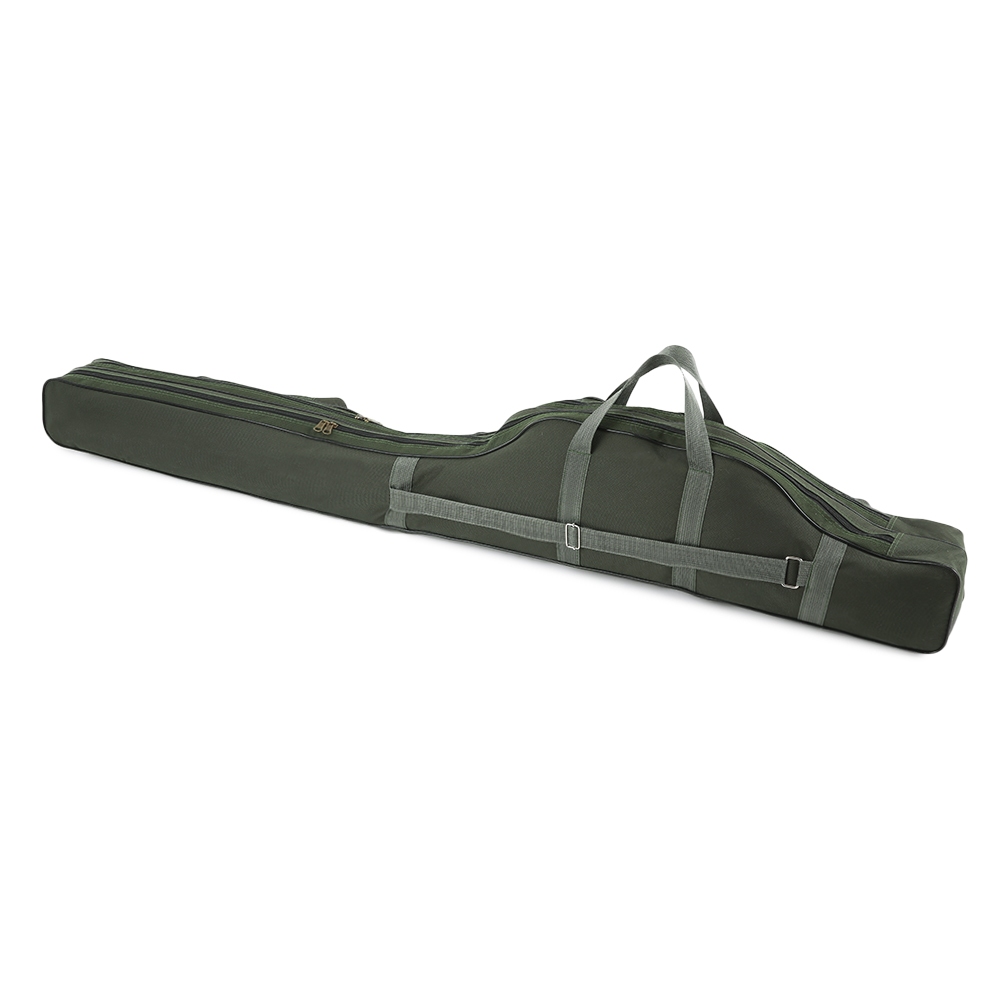 Lixada 80/150/210cm Fishing Bag Oxford Cloth Folding Fishing Rod Reel Bag Fishing Tackle Storage Bag Fishing Bag Carrier 2Layer