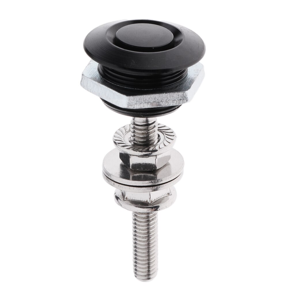 Quick Latch Low Profile Lockable Push Button Hood Pins 25mm Dia Aluminum alloy Safety Stability Durability: 55mm Black