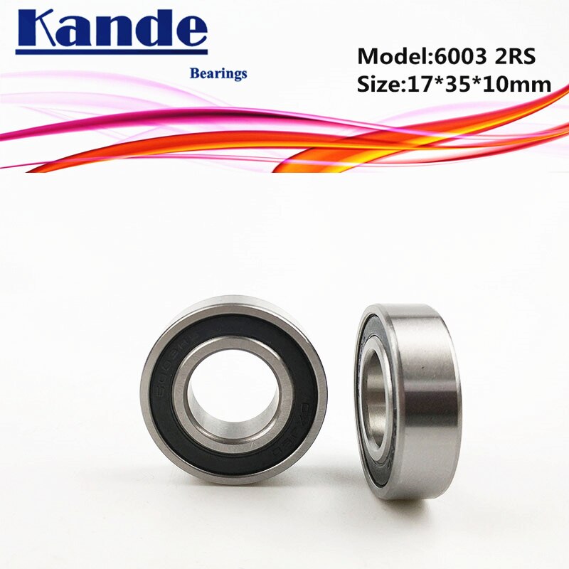 6003RS Lager 4Pcs ABEC-5 6003 2RS Enkele Rij Diepgroefkogellager 6003-2RS 17x35x10mm