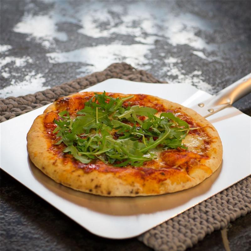 66cm Aluminium Pizza schälen Schaufel mit Holzgriff Pizza Schaufel Backen Werkzeuge Küche Käse Cutter Schalen Heber Werkzeug