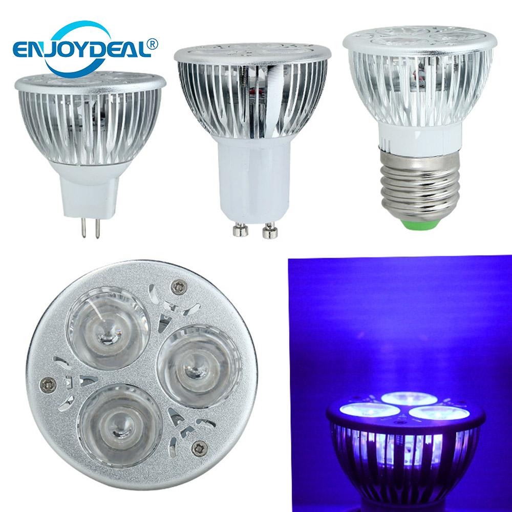 3W Led Ultraviolet Licht E27/GU10/MR16 Energiebesparende Uv Ultraviolet Paars Licht Led Lamp Lamp 85-265V/12V Voor Thuis Slaapkamer