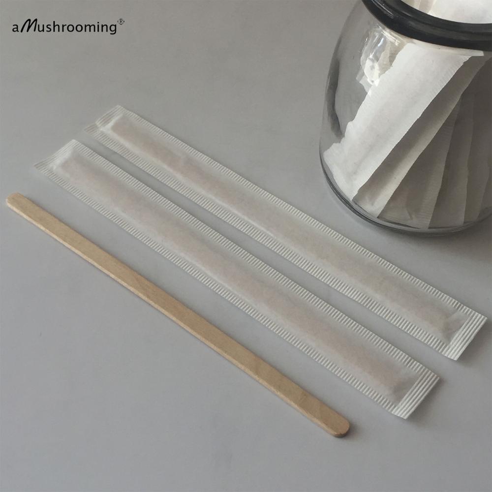 Individually Paper Wrapped Disposable Wooden Tea Coffee Stirrers Bar Cafe Restaurant Drinking Beverage Stir Sticks 1000pcs