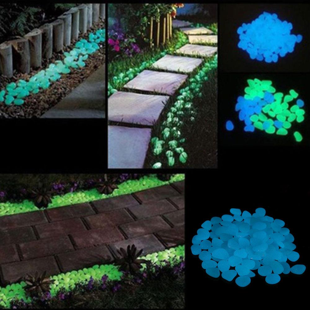 Brosten 100 pcs diy gangstier udendørs indretning fluorescerende konkylie smuk fisk natbelysning akvarium noctiluca