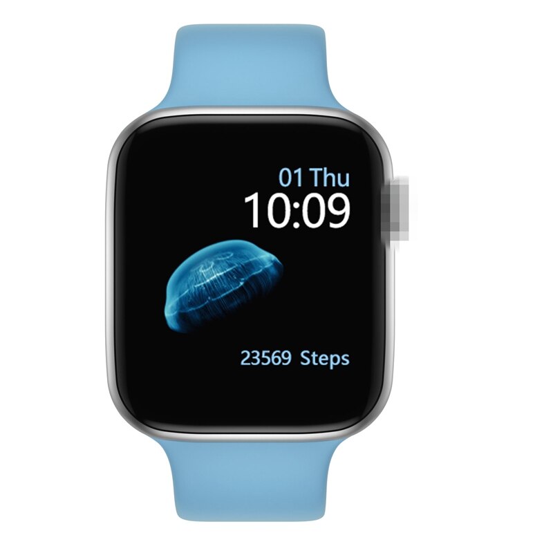 Iwo 8 pro Bluetooth llamada reloj inteligente de música táctil completa rastreador de Fitness las mujeres/los hombres para Apple IOS Android PK W34 IWO 11: sky blue / add 8GB TF Card