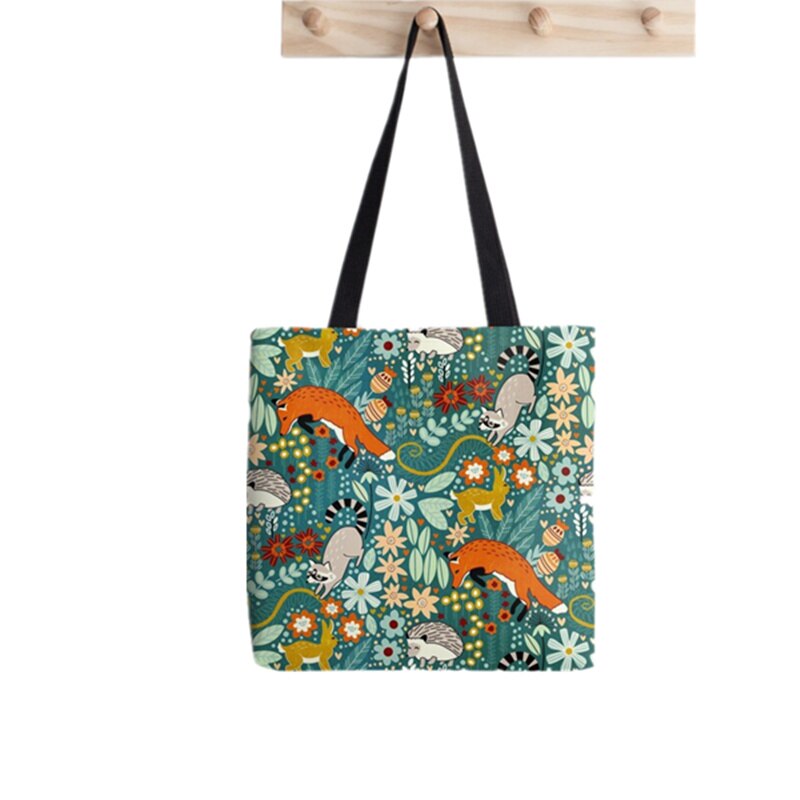 Shopper Sphynx Cat Cartoon printed Tote Bag women Harajuku shopper handbag girl Shoulder shopping bag Lady Canvas Bag: F794