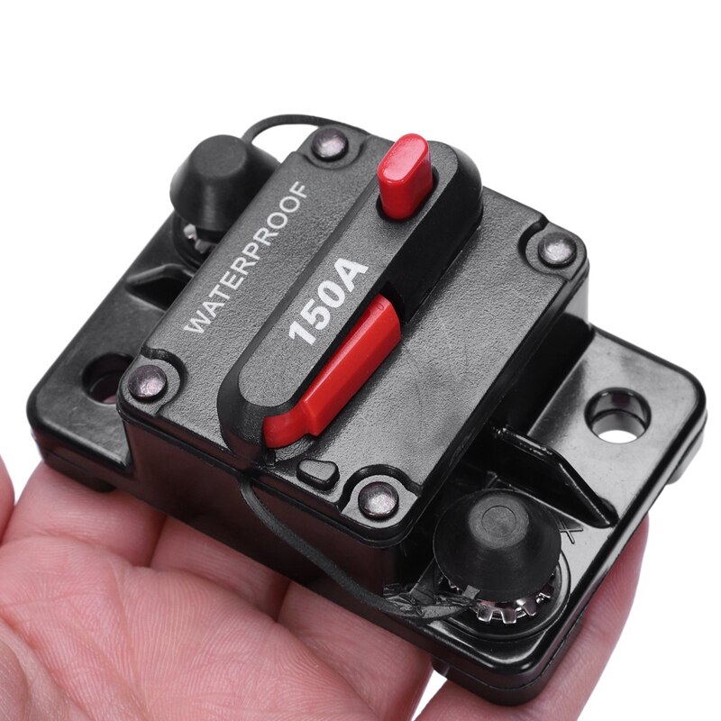 2x 12V/24V portafusibles para coche marino o 100A/150A interruptor de circuito de reinicio Manual