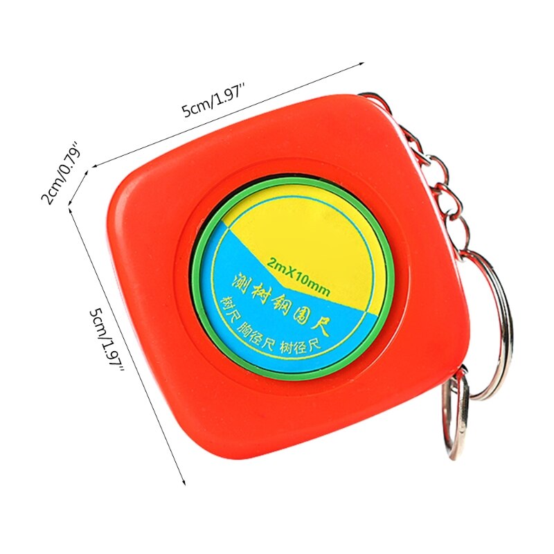 Tree Diameter Tape 2000 Mm Soft Retractable Measuring Tape Gardening Tree Ruler Meter Measuring