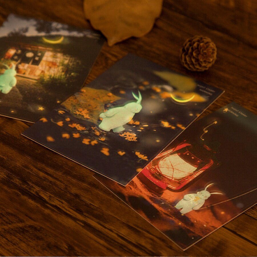 30 Pz/scatola Luminoso Cartolina Buonanotte Cartolina Vintage ▾ retrò di Stile di Scrittura Creativa di Auguri Cartoline Regalo di SG0350
