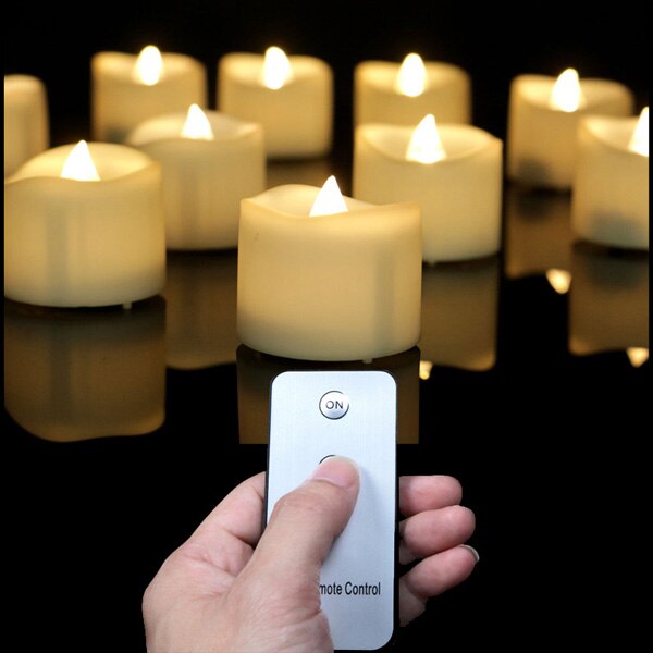 Pack van 3 Amber Light Remote candele, Warm wit velas perfumadas, Vlamloze Flickering Remote Batterij Vlamloze Kaarsen: warm white remote