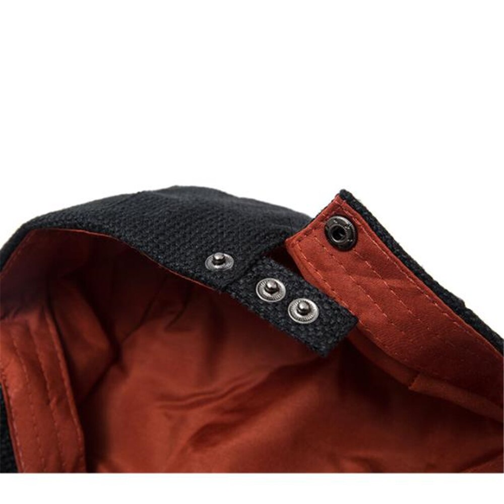 Showersmile Zomer Heren Baret Linnen Platte Pet Verstelbare Krantenjongenspet Ademend Vintage Effen Oranje Ivy Eendenbek Hoed