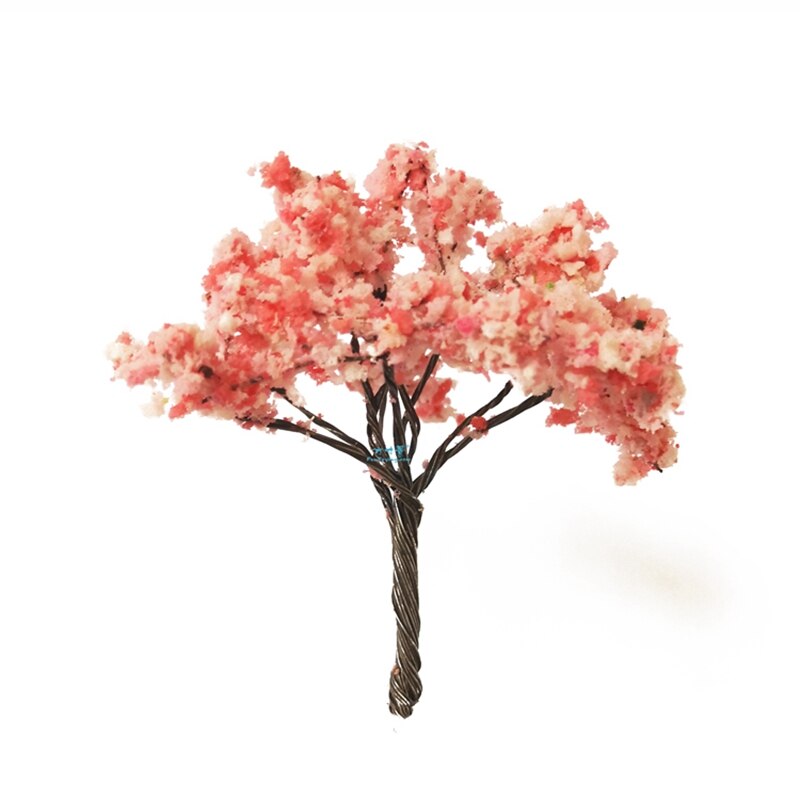 Arbre Sakura fait à la main 65mm, ligne mentale, parc, échelle 1/87 Ho, modèle d&#39;arbres (fleurs), Train de paysage Miniature, aménagement de chemin de fer