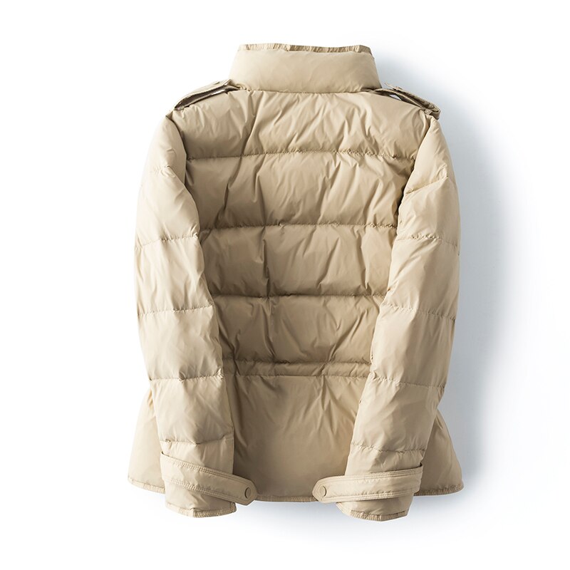 Winter damen ultraleicht daunenjacke weiße entendaunenmantel langarm warmer daunenparka damen zweireiher oberbekleidung