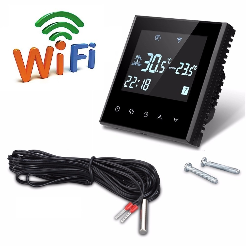 APP Controlled LCD Touch Screen Underfloor Heating Temperature Controller 220V 16A Wifi Room Thermostat For Floor Warming