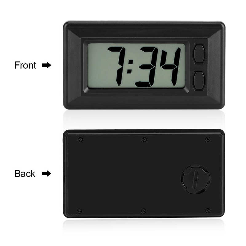 Draagbare mini lcd digitale tafel auto dashboard bureau elektronische klok datum tijd kalender weergave