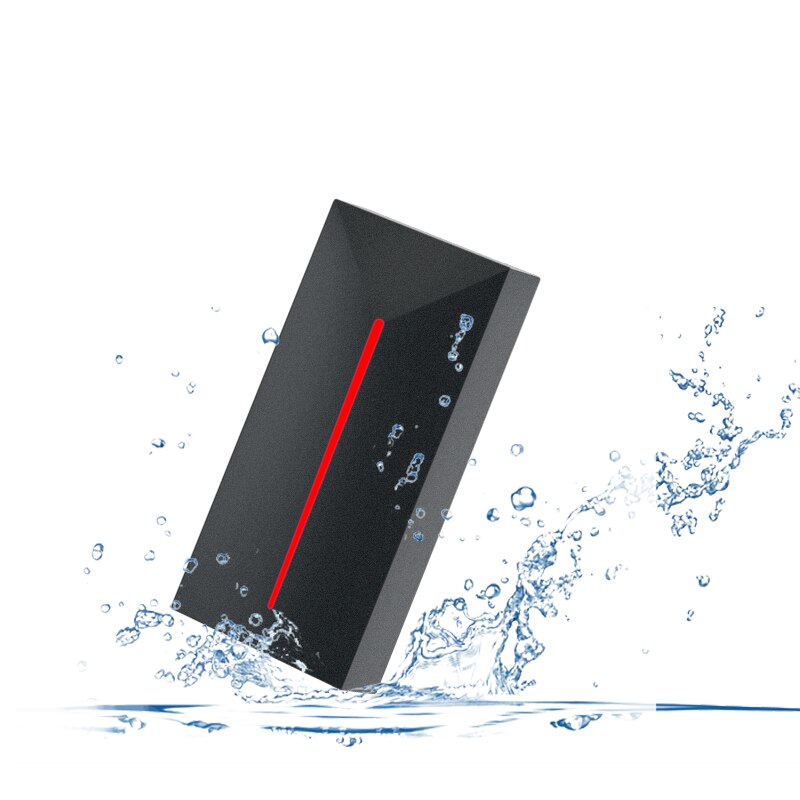 RFID Reader 125KHZ/13.56MHZ Long Range Access Control Card Reader Proximity Card Wiegand 26/34 IP68 Waterproof Small IC Reader