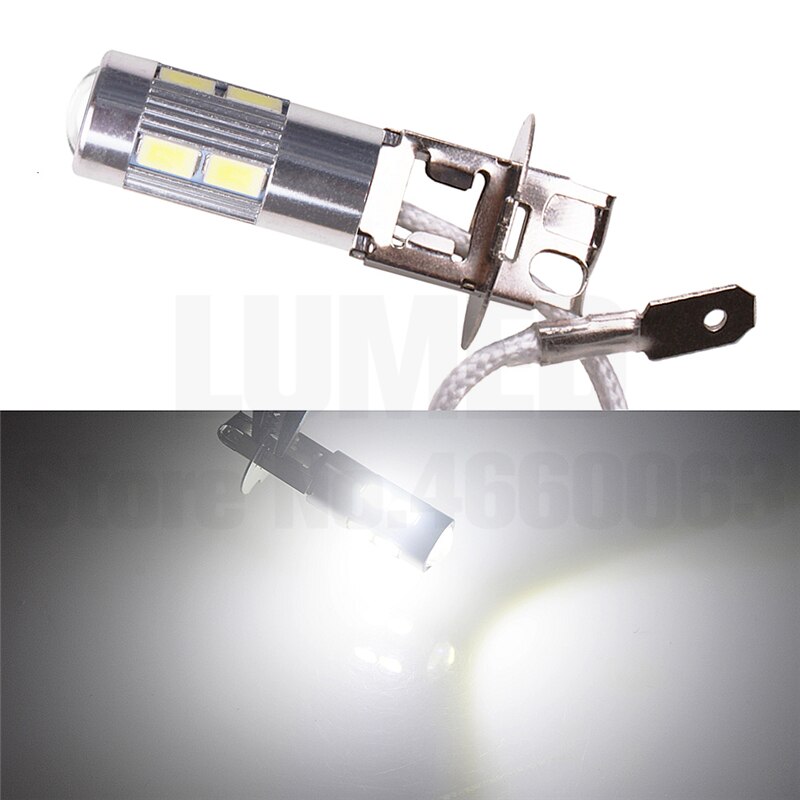 Auto H1 H3 Led Fog Gloeilampen Auto Producten Rijden Lamp 10 Smd 5630 Accessoires Drl Led Auto Lens