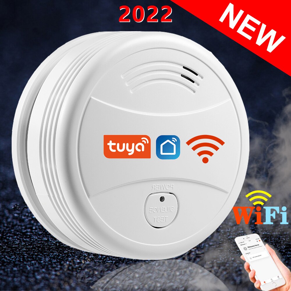 2Pcs Wofea Wifi Rookmelder Home Security Fire Alarm Systeem Tuya Smart Rook Sensor App Bericht Push 95db Geluid geen Behoefte Hub: Default Title