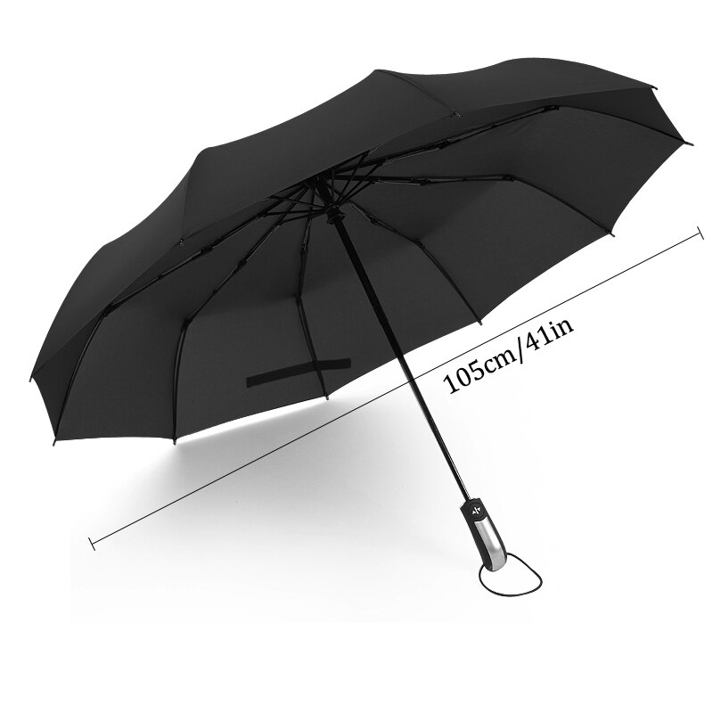 Wind Slip Opvouwbare Automatische Paraplu Regen Vrouwen Auto Luxe Grote Winddicht Paraplu Regen Voor Mannen Zwarte Coating 10 k Parasol