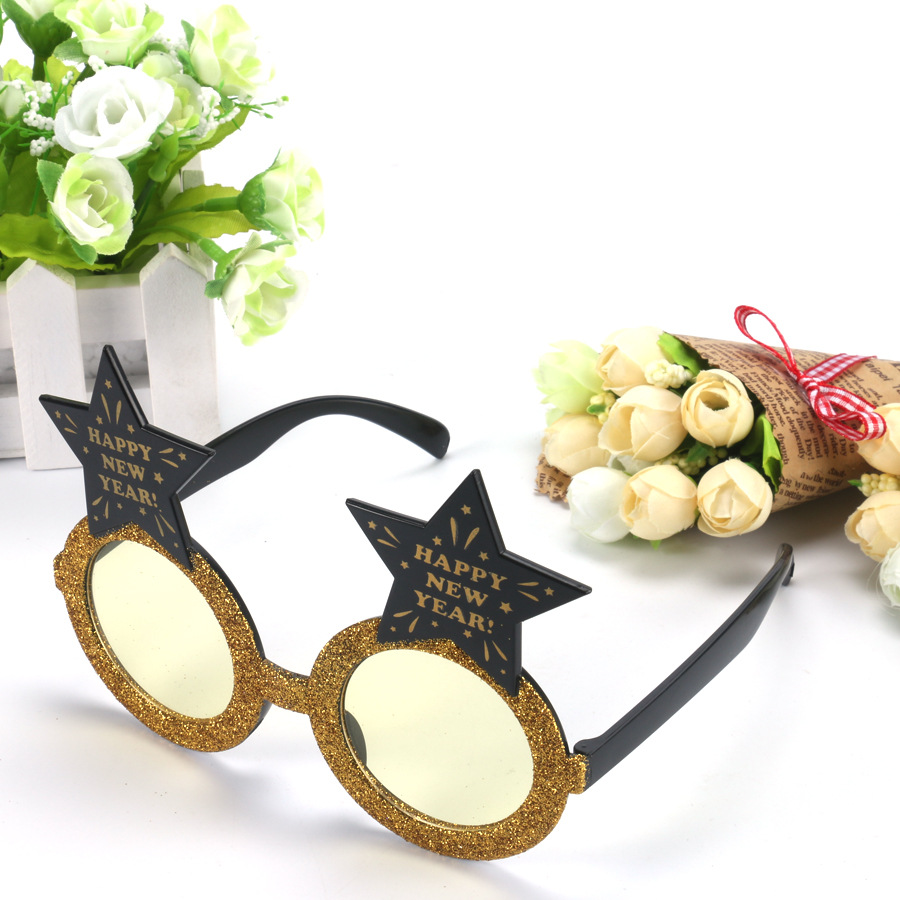 Gafas de sol para de fin de año, accesorios de foto para decoración de boda, 5 uds.,