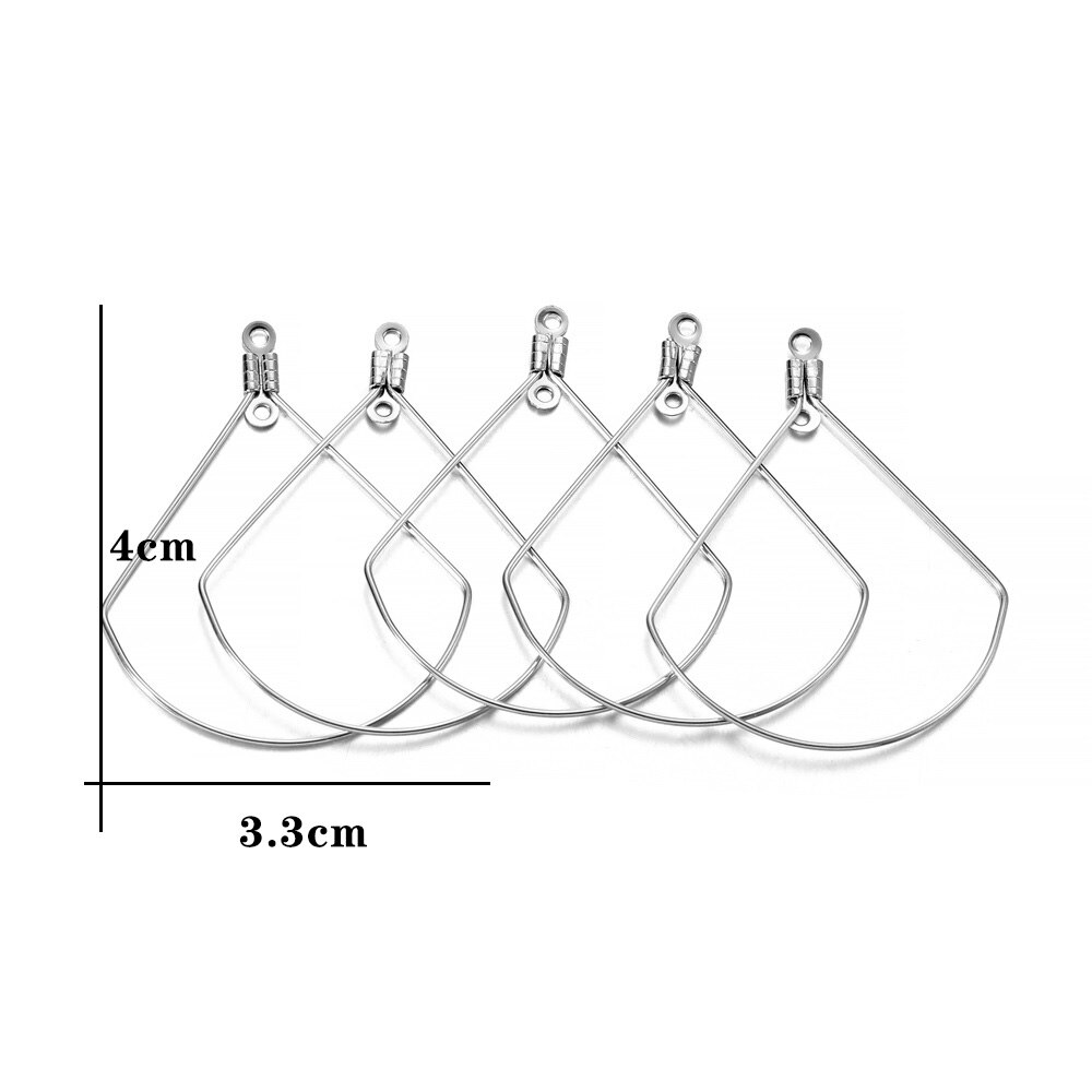 10/20 stuks roestvrijstalen oorbellen geometrische vorm hangers connector bevindingen sluitingen haken voor doe-het-zelf sieraden maken accessoires: green