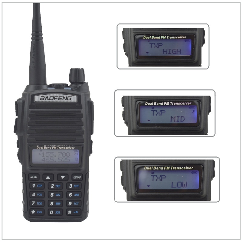 Baofeng Uv 82 Walkie Talkie Uv82 8W Dual Band Vhf/Uhf 136-174 Mhz & 400-520 Mhz Fm Radio