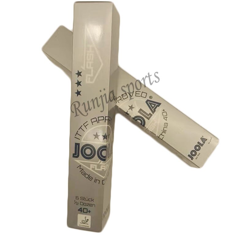 JOOLA-6 pelotas de plástico para tenis de mesa, originales, sin costuras, 40 + Material, color blanco, aprobado por ITTF