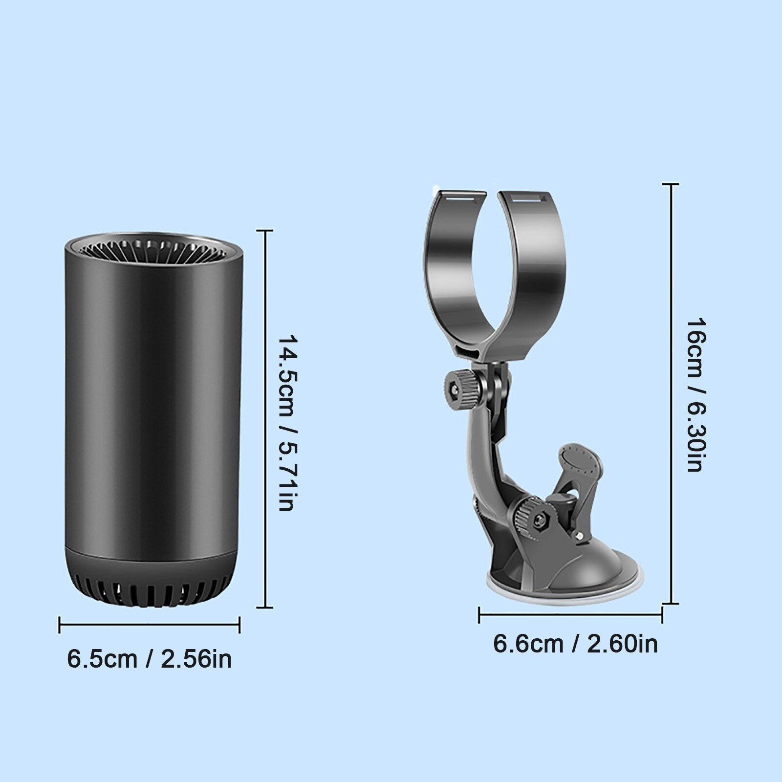 Auto Heater + Zuignap Verwarming Koelventilator Multifunctionele Mini Draagbare Voorruit Defogging Ontdooier Auto Elektrische Kachel