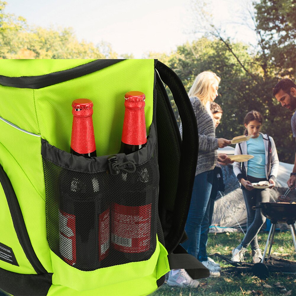 Picnic Insulation Backpack Lightweight Portable Drink Foog Cooler Bag Camping Travel Beer Carrier Rucksack 30L Large Capacity