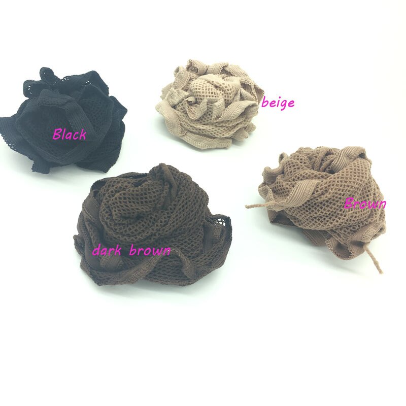 Stretchable Mesh Wig Cap Two Open Mesh Weaving Black Blonde Wig Hair Net Making Caps Hairnets 10PCS/Lot