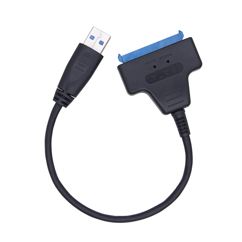 Sata naar usb 3.0- adapter, usb 3.0 sata 3 -kabel 2.5 ondersteuning voor 6 gbps externe harde schijven (hdd/ssd), 22- pins sata iii naar usb 3.0- datakabel