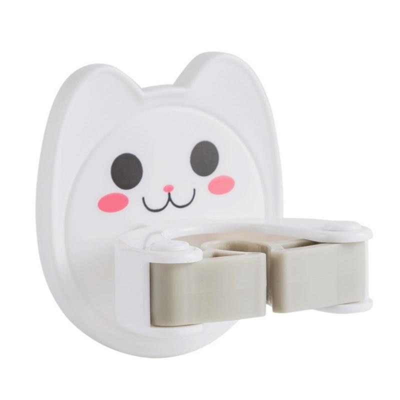 Wall Mounted Organizer Holder Suction Cup Nail Clip-mop Clip Brush Hook For Broom Storage Rack Bathroom Organizer Accessory: Default Title