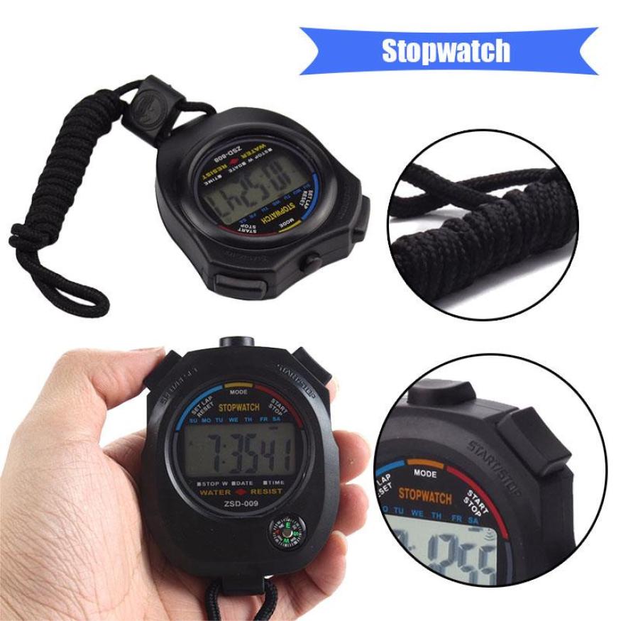 Mode Explosieve Waterdichte Digitale LCD Sport Stopwatch Horloge Chronograaf Timer Counter Alarm Sport Horloges 30P