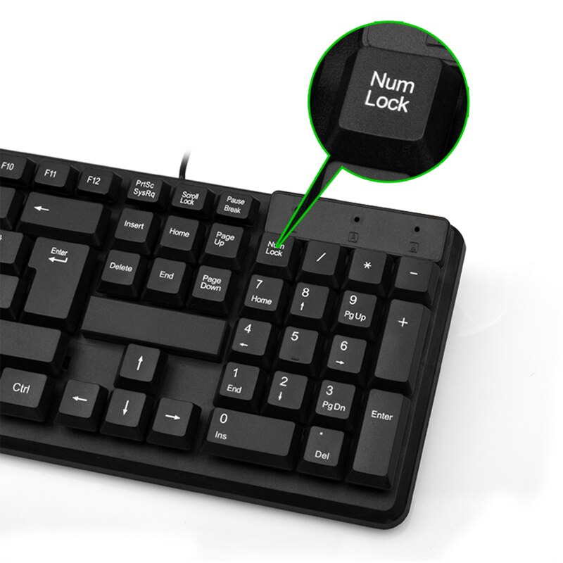 Wired Mouse Keyboard Set USB Desktop Sensitive Durable for Home Office Gaming GDeals