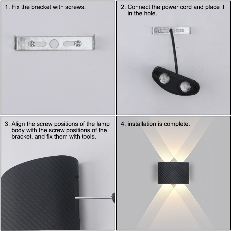LED Wandlamp Buiten Waterdicht Up Down lichtgevende verlichting Binnen Trap Tuin Blaker Licht Plastic 6W 10W AC110-220V