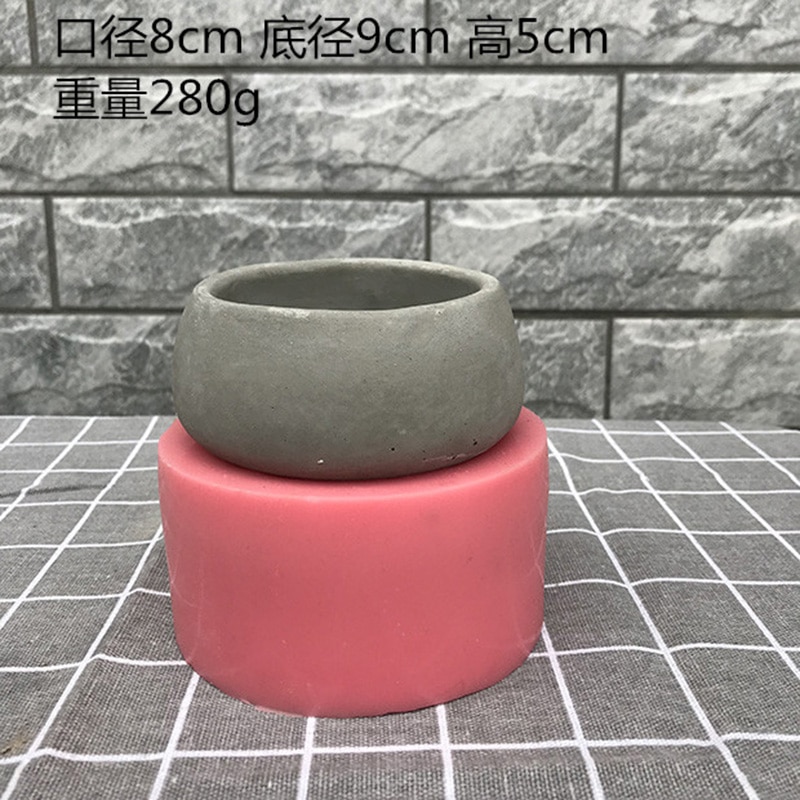 Stampi in silicone per vaso stampi per vasi da fiori in cemento piante succulente stampo per vasi 3D fioriera stampo per vasi ciotola stampo per cemento