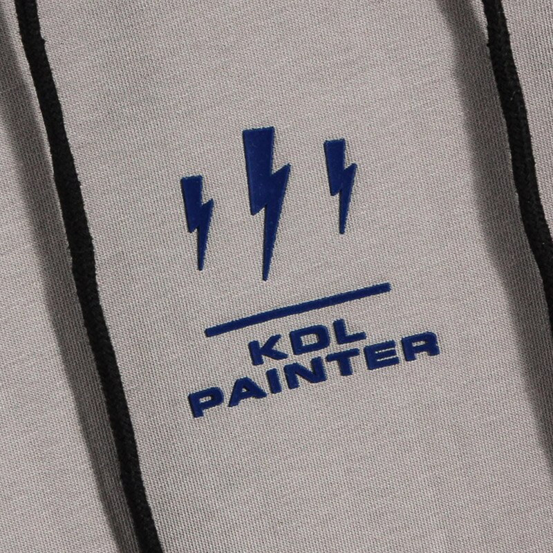 Hip hop hættetrøjer med hættetrøjer til mænd trykt lyn kol painter herre sweatshirts hættetrøjer med store lommer gul hvid hættetrøje