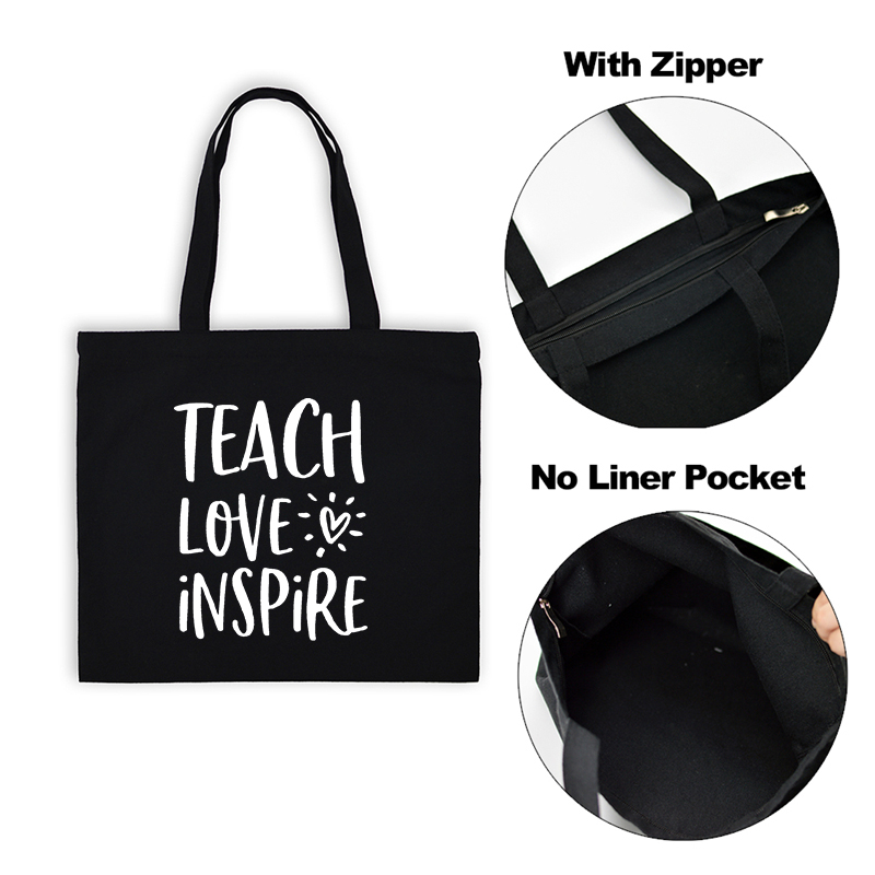 Vrouwen Tas Onderwijs Is Een Werk Van Hart Leraar Leven Schouder Canvas Tas Katoen Shopper Bag Leuke Leraar kruidenier: 34E2-TBBK-E