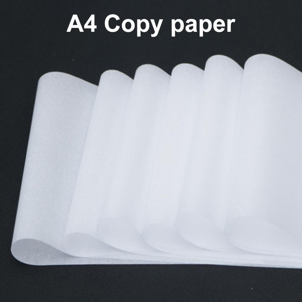 Papel de trazado semitranslúcido para escritura suave, papel de transferencia de caligrafía A4 para escritura de caligrafía, 100 Uds.
