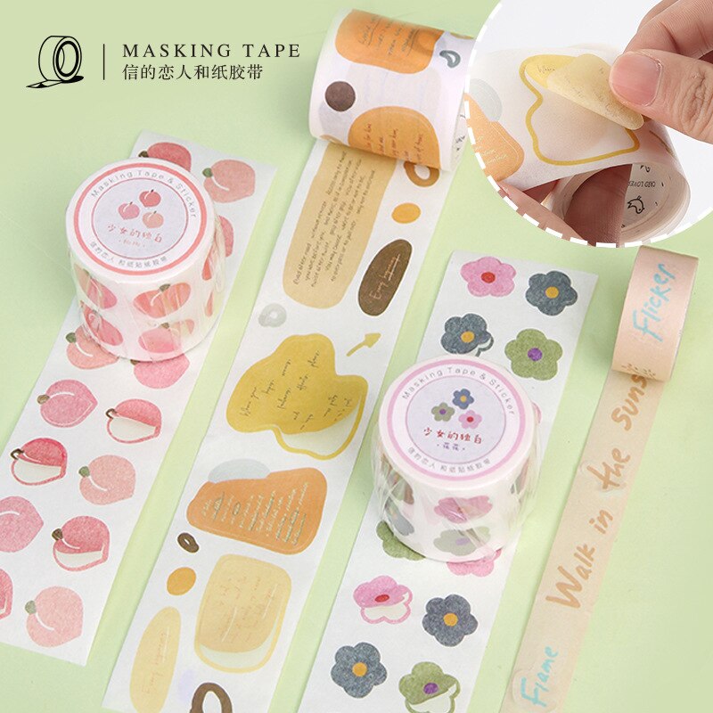 5 M filles Monologue série mignon Washi ruban de masquage Journal fournitures Scrapbooking papier stationnaire