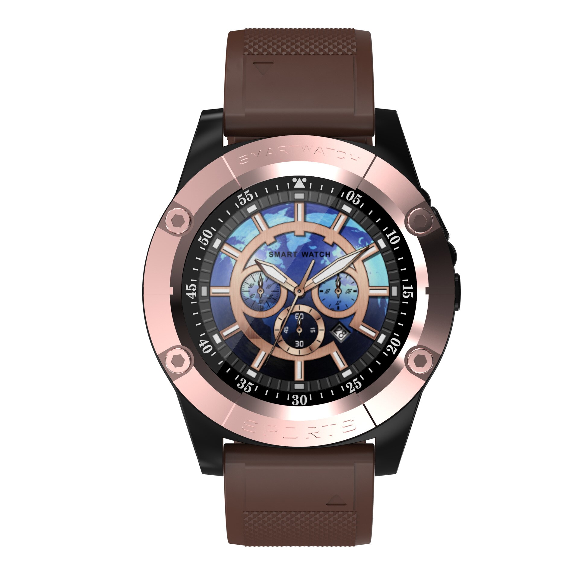 Bluetooth montre intelligente SW98 Smartwatch sommeil Tracker réveil cadran Message rappel d'appel SIM TF caméra Smartwatch pour Android: SW98 Gold