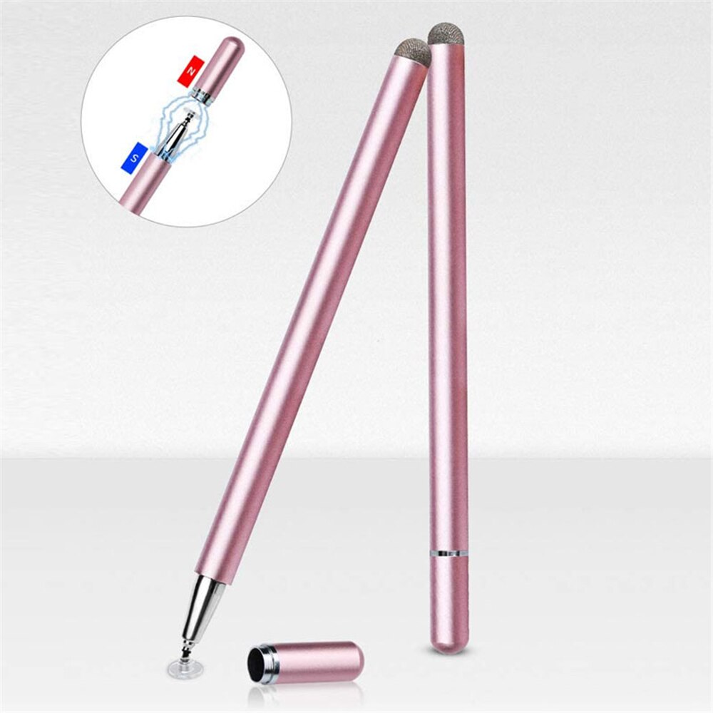 Metal Active Disc Stylus S Pen Capacitive Screen Touch Universal Writing Draw Tablet Notebook Smart Pencil For IPAD Pink Black