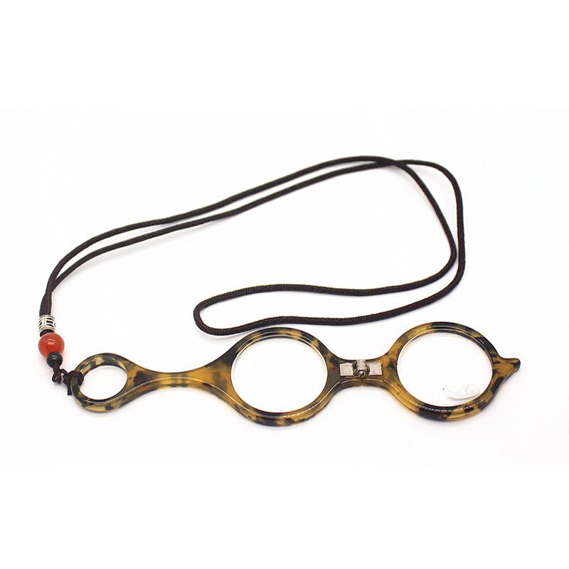 Zilead – lunettes de lecture rétro pour femmes, pendentif pliable, Portable, collier rond, presbytie, hypermétropie: +150 / leopard
