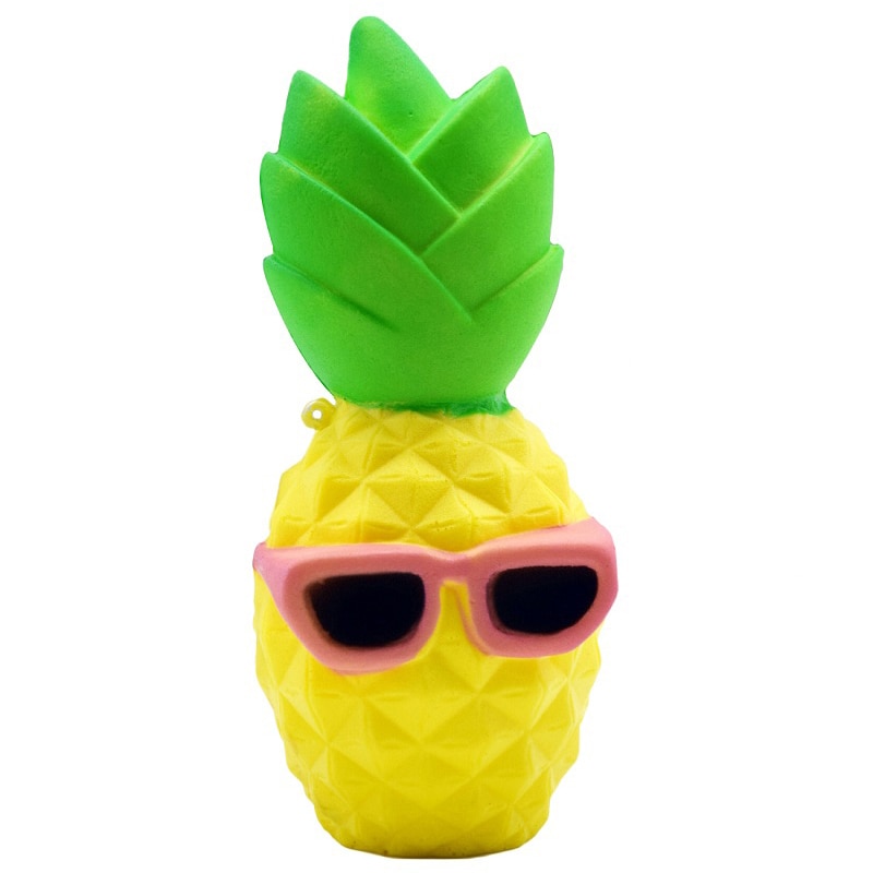 Kawaii Jumbo Squishy Speelgoed Fruit Ananas Langzaam Stijgende Verlicht Stress Speelgoed voor Kinderen Volwassenen Angst Aandacht 15.5*7CM