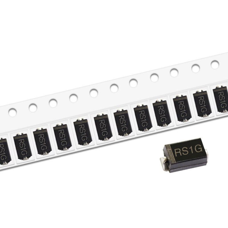50Pcs SMD Recovery Rectifier Diode RS1K RS1J RS1B RS1M RS1G RS2M RS1D RS1A 1A 50V 100V 200V 400V 600V 800V 1000V SMA DO-214AC