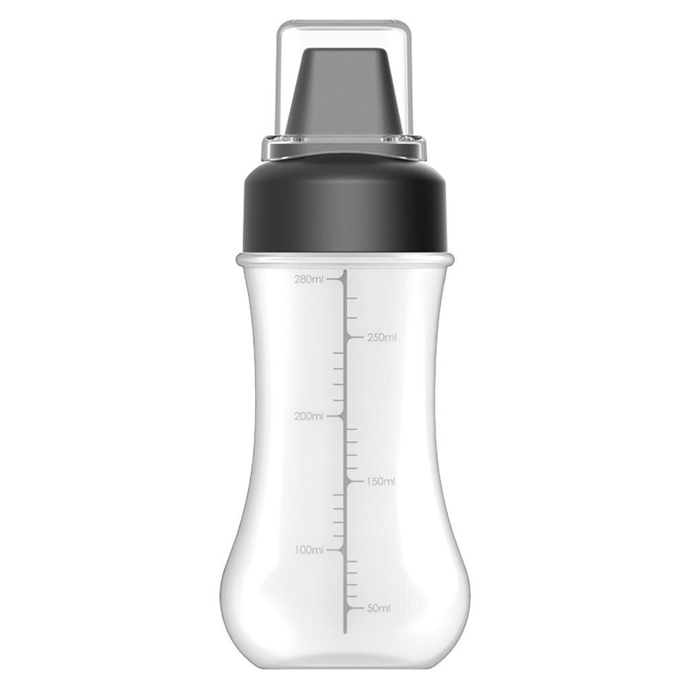 Bouteilles à presser en plastique avec sortie à 5 trous pour Sauce Ketchup, Condiments, peinture à l'huile d'olive, BBQ avec capuchon torsadé: Black 350ml