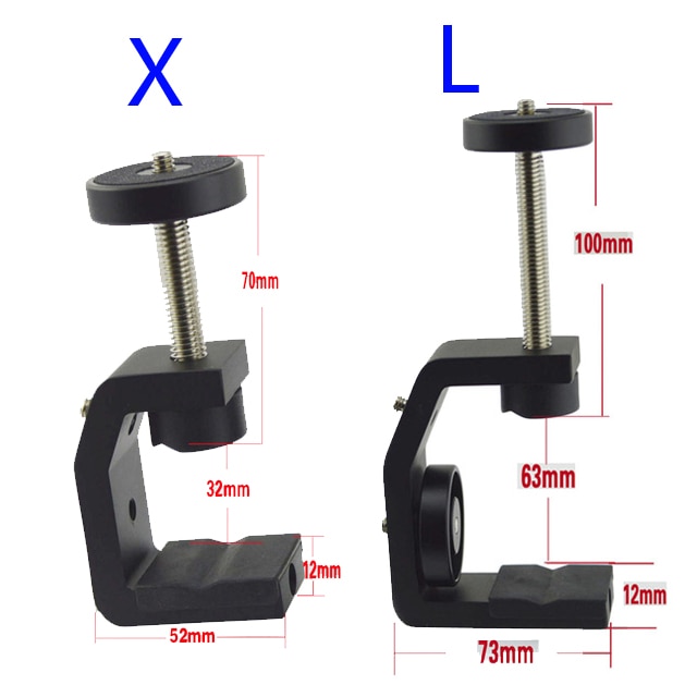 Outdoor Multifunction C Clip Tripod Ball Head Base Fixture Clamp For Cellphone Digital Camera Sports Camera