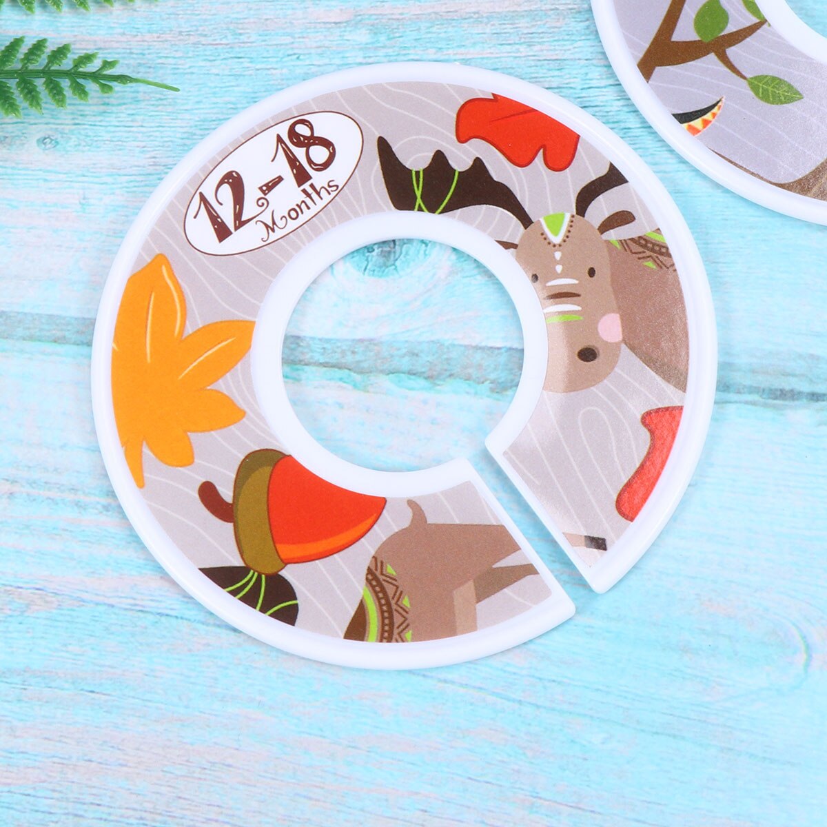 8 pièces, séparateur de taille pour vêtements, 8 pièces, cintre rond avec motif d&#39;animaux, séparateur de taille pour vêtements